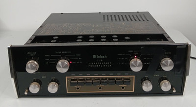 Mcintosh C28 Preamplifier With Replacement Faceplate for Repair Untested