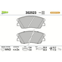 Valeo 302523 Bremsbelagsatz FüR KIA Soul SK3