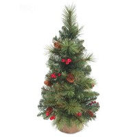 artplants KüNstlicher Weihnachtsbaum Bukarest, Jutesack, GeschmüCkt, 80Cm, Ø45Cm