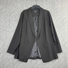 Torrid Blazer Jacket Womens Size 2X Black Long Sleeve Open Front