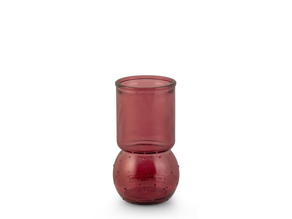 H&H Recycled Glass Vase Purple 17 Cm