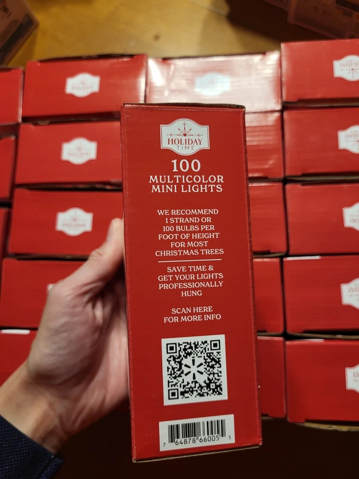 Holiday Time 100 Multicolor Mini Luces de Navidad Lincandescentes Interior Exterior Foto 4 de 4