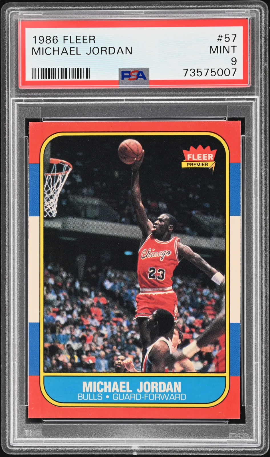 1986 Fleer Michael Jordan #57 PSA 9