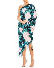 Mac Duggal Floral One Shoulder Dress Women's
