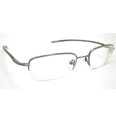 Nike with Flexon 4084 013 Dark Silver Grey Eyeglasses Frame 51-19-145 Half Rim