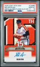 PSA 10 - 2025 Leaf NSCC National 15th NOLAN RYAN Red Flood AUTO 1/1