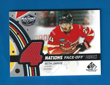 2025-26 SP Game Used Seth Jarvis 4 Nations Faceoff Jersey Relic #4N-SJ