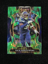 2025 Panini Select Nick Emmanwori Green Prizm Shock Concourse RC #15 /5 Seahawks
