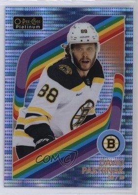 2023-24 O-Pee-Chee Platinum Retro Blue Pulsar 95/100 David Pastrnak #R-58 1ic