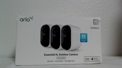 Arlo Essential XL Outdoor HD Camera (2nd Gen) 3 Pack- VMC2352 Open Box-Read