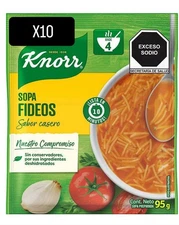 Knorr Sopa Pasta Soup Fideo Tomato Pasta 3.35oz X 10