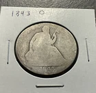 1843-O SEATED LIBERTY SILVER HALF DOLLAR LOWBALL COLLECTORS .900