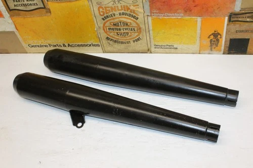 1983-84 Harley XR1000 Ironhead XL Sportster Mufflers OEM 65202-83 NOS