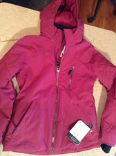 OBERMEYER NWT RAYLA INSULATED GIRL L 14-16 HOODED SKI SNOW JACKET BURGUNDY MINTY