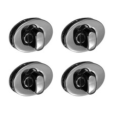4Pcs Twist Turn Locks Zinc Alloy Oval Turn Lock Clasp 24 x 16mm Black