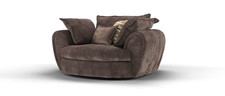 Sofology Lustre Fabric Love Seat Chair in Cacao Mix