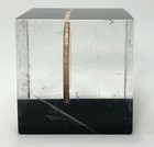 1972 Liberty Eisenhower Dollar Coin In Vintage Acrylic 2”x 2” Block No Mint Mark — photo 4
