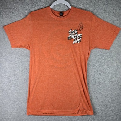 Casey Donahew Band Concert T Shirt Mens M Orange Signed Autographed Music Band