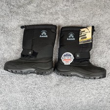 Kamik Boys Youth Sz 4 Black Rocket Insulated Waterproof Winter Snow Boots