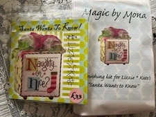Lizzie Kate- Santa Wants To Know Chart Pack & Finishing Kit- Last One!