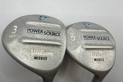 Set Of 2 ~ Wilson 3 & 5 Fairway Woods Power Source Midsize Ladies Flex Shafts