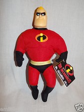 NEW WITH TAGS DISNEY PIXAR 2004 THE INCREDIBLES MR. INCREDIBLE 10"PLUSH
