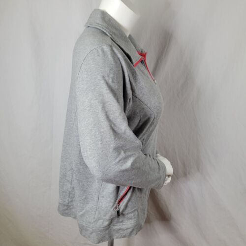 Karen Scott Sport Woman Full Zipper Front Gray Jacket Size 2X - Picture 4 of 8