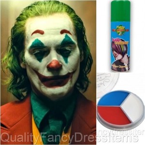 Joker Green Hairspray Halloween Face Paint Blue White Red Hair