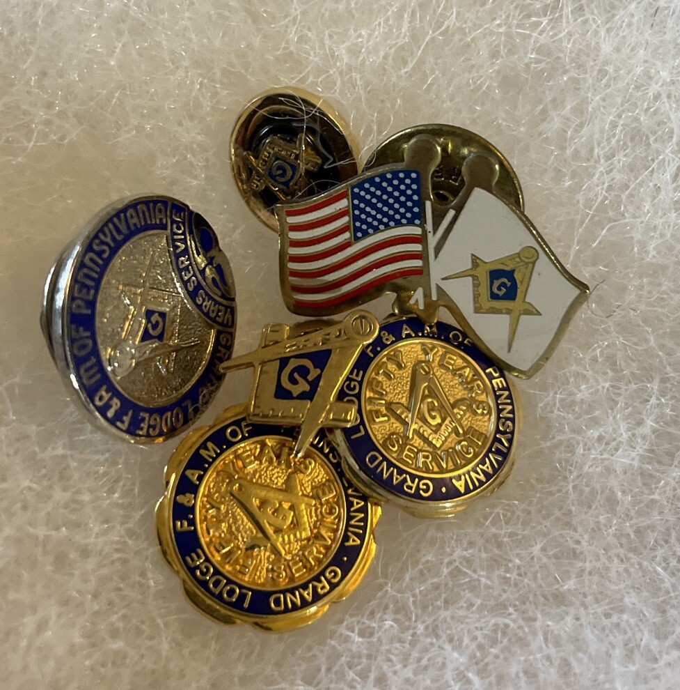 Lot of 5 Vintage Masonic Masin Freemason Lapel/Tie Pins eBay
