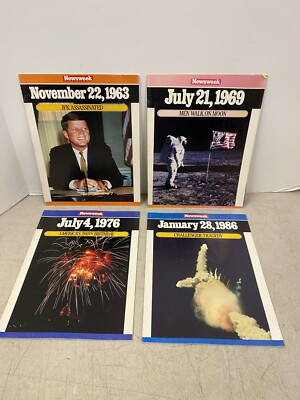 Newsweek Lot of 4 1963 1969 1976 1986 Reprinted from Original Magazines