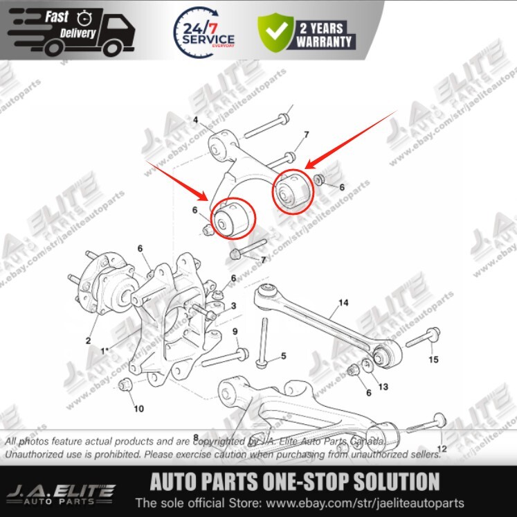 Aston Martin Rapide 2012 Front Upper Control arm bushings 2 pcs