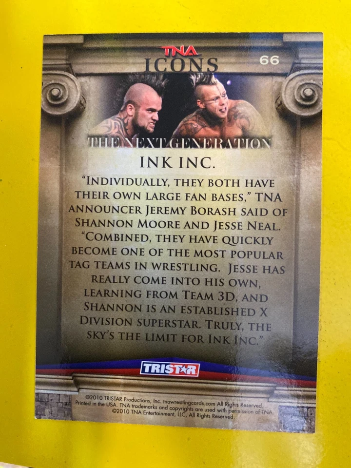 RS21987 2010 TRISTAR TNA Icons #66 Ink Inc. AUTO AUTOGRAPH - Image 2 of 2