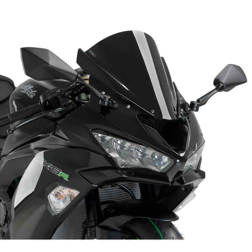 Puig Racing Screen | Black (Opaque) | Kawasaki Ninja ZX-6R 2009>2023