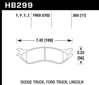 Hawk Performance HB299P.650-CX SuperDuty Disc Brake Pad