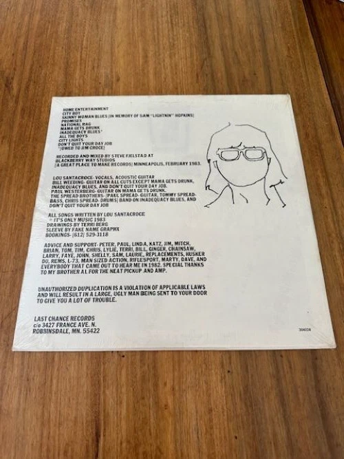 Lou Santacroce The Replacements Impersonating a Musician Still SEALED LP 1983 - Image 2 of 3