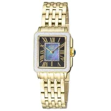 GV2 by Gevril Women's 12307B Padova Blue MOP Dial Swiss Quartz Diamond Watch