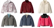 The North Face Youth Girl's Mossbud Jacket Reversible Fleece Fuzzy Coat