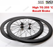 700c Road Bike Carbon Wheels Clincher Tubeless Tubular Basalt Brake Rim V Brake