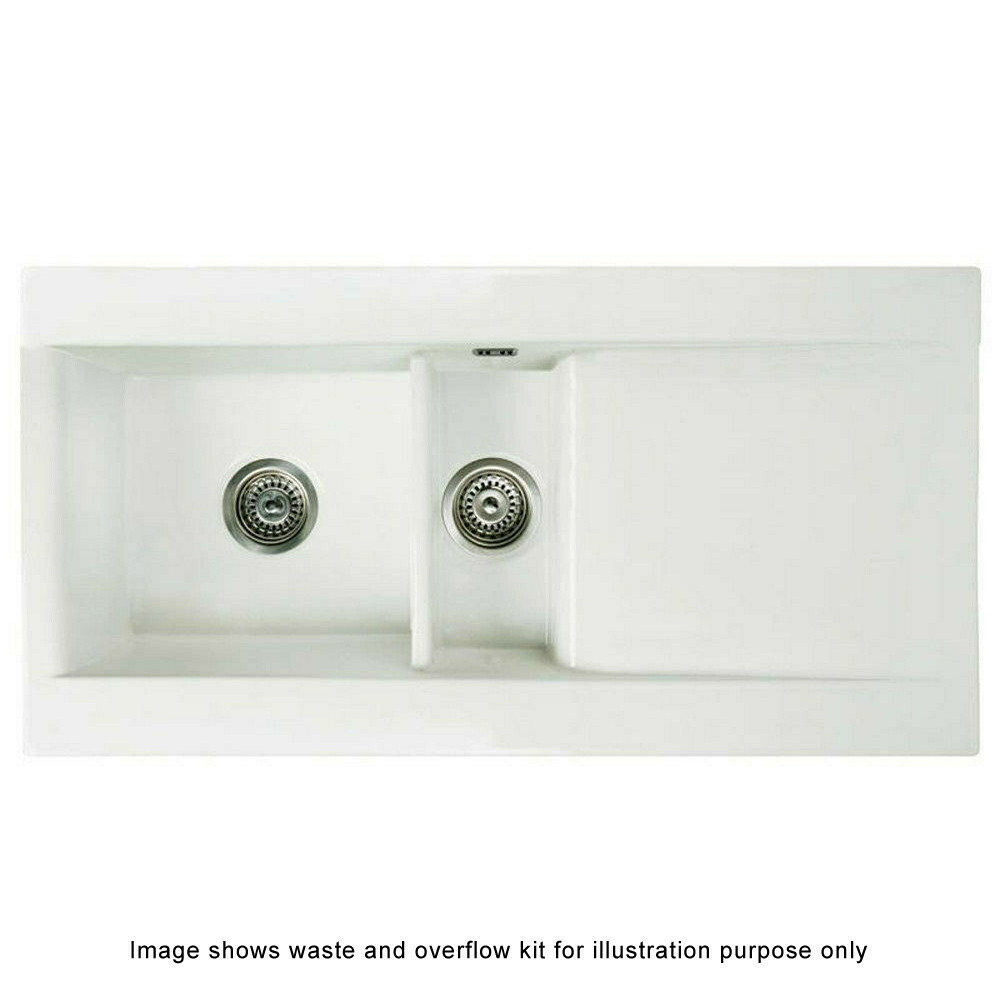RAK Ceramics Gourmet Dream Sink 1 Reversible 1.5 Bowl White Ceramic