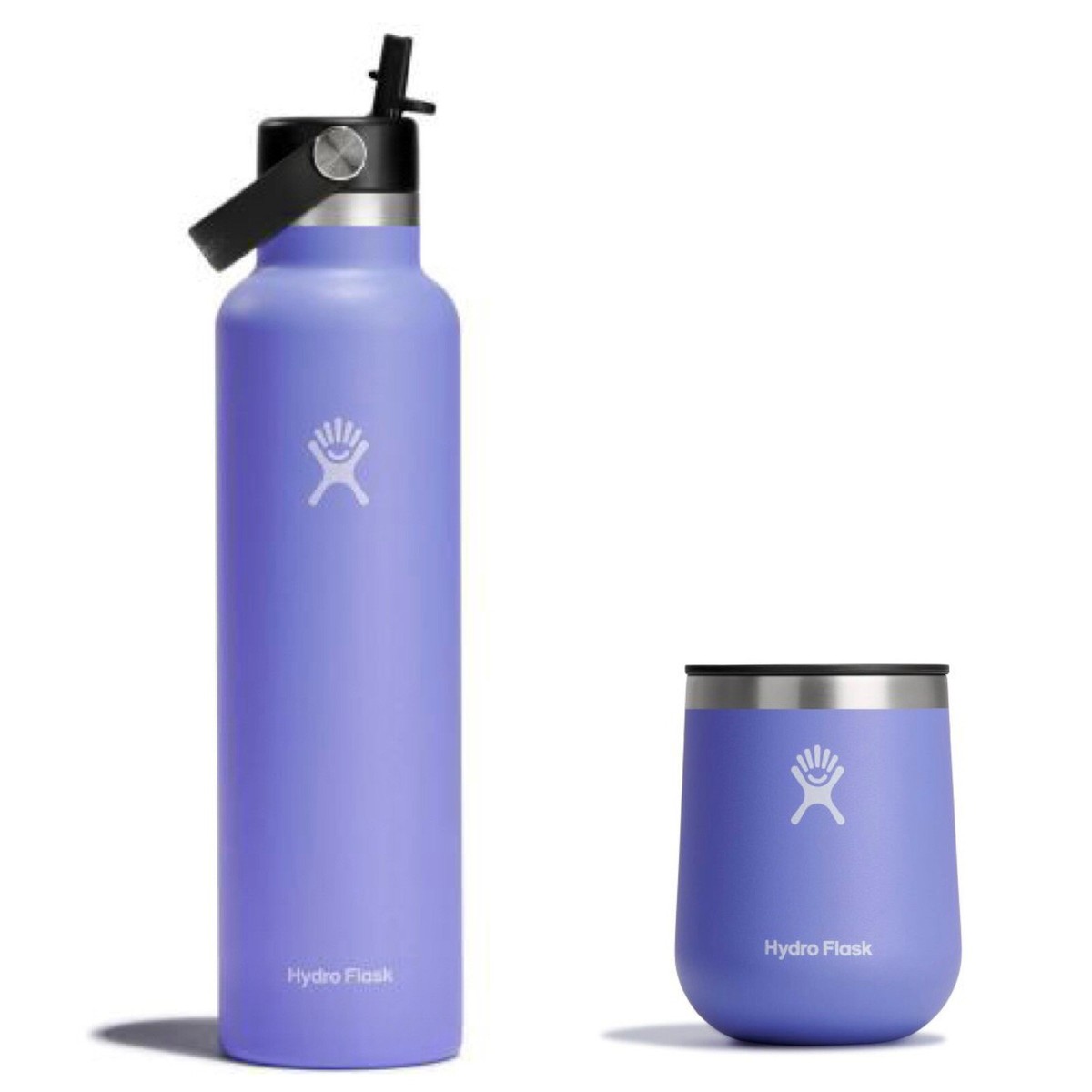 NEW! Hydro Flask INSULATED SET OF LUPINE — 24-oz Bottle 10-oz