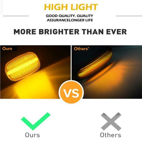 Par de luces de giro con marcador lateral LED dinámico para Toyota Camry Corolla Lexus - Imagen 9 de 10