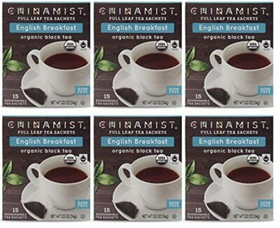 China Mist English Breakfast Organic Black Tea, 6/15 count boxes