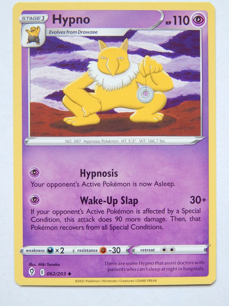 Hypno 062/203 (NM, Pokemon Card, Evolving Skies, 2021 Hypno 062/203 (NM, Pokemon Card, Evolving Skies, 2021