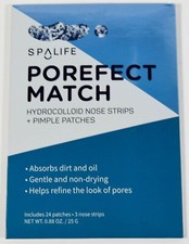SpaLife Porefect Match - 3 Hydrocolloid Nose Strips  24 Pimple Patches Blue