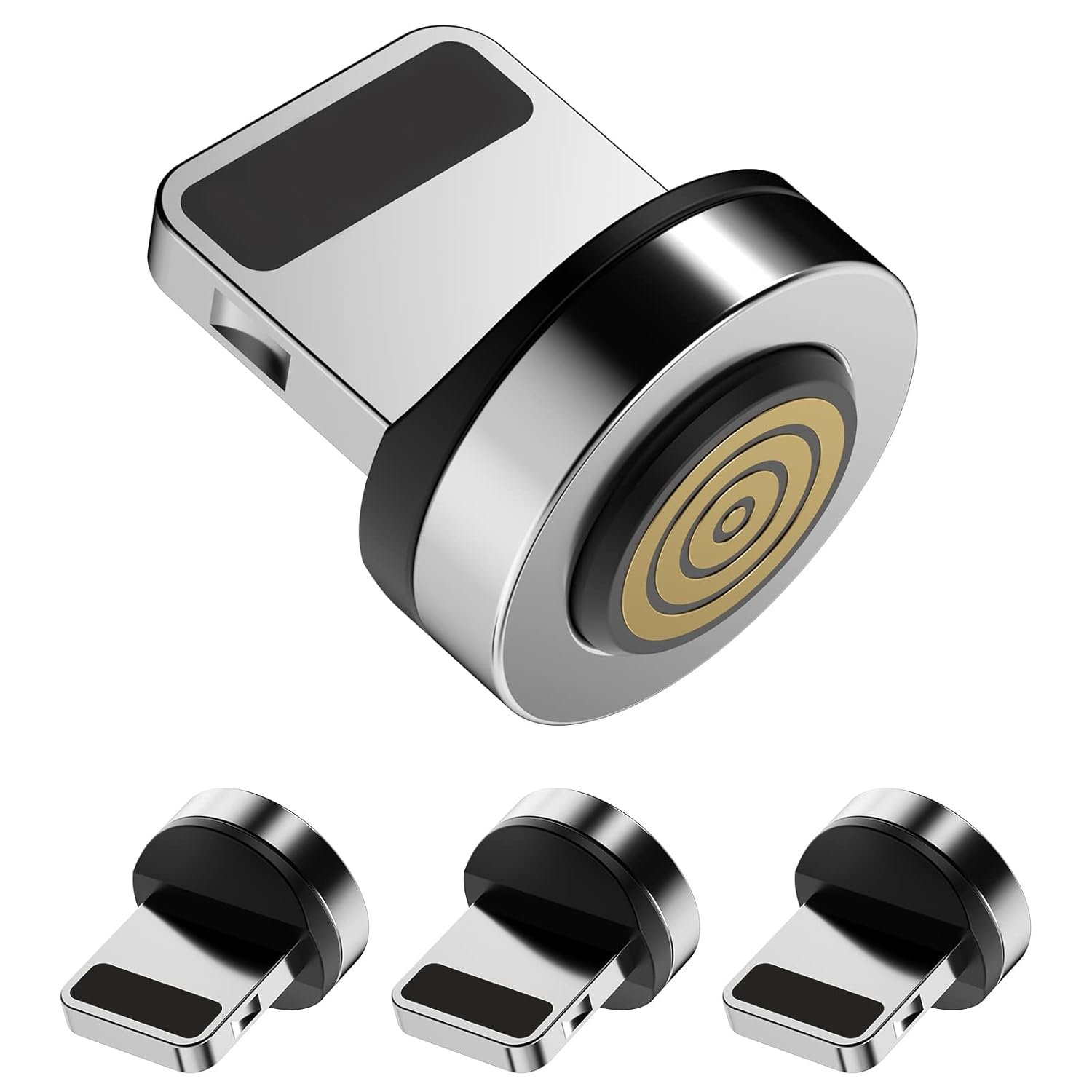 Magnetic Phone Cable Adapter 4-Pack with Connector Tips for Fast Charging