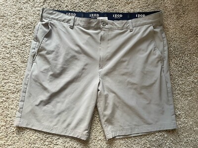 IZOD Performance Golf Shorts Men's Size 42 Gray Stretch Gripper
