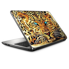 Universal Laptop Skins wrap for 15" - Leopard with Blue Eyes