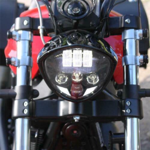 BLACK LED MOTORCYCLE HEADLIGHT FOR VICTORY CROSS COUNTRY KINGPIN VEGAS HAMMER US - Picture 1 of 12
