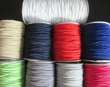 10m Gummikordel 2mm leichter Zug viele Farben Rundgummi Gummiband