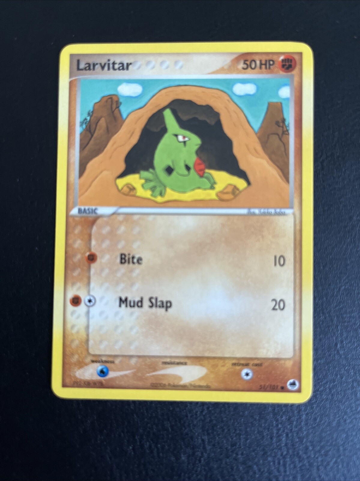 Pokémon TCG Larvitar 2006 EX Dragon Frontiers 51/101 Regular Common - Near Mint